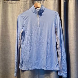 Kastel Denmark powder-blue long-sleeve sun-protective riding top in Medium.
